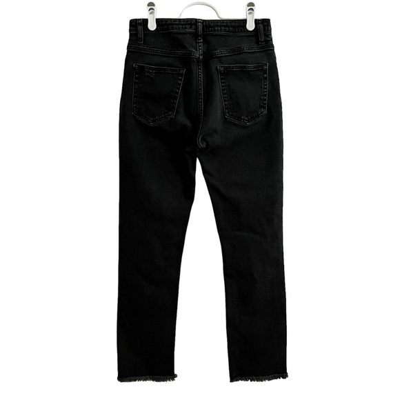 Sandro Paris Opéra High-Rise Frayed Straight-Leg Jeans Distressed Ankle … - Picture 4 of 17